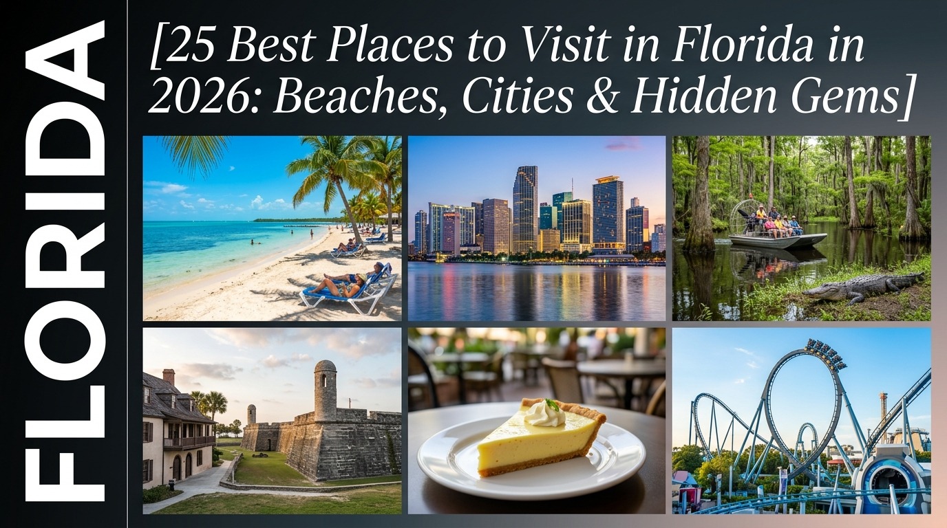 25 Best Places to Visit in Florida in 2026: Beaches, Cities & Hidden Gems