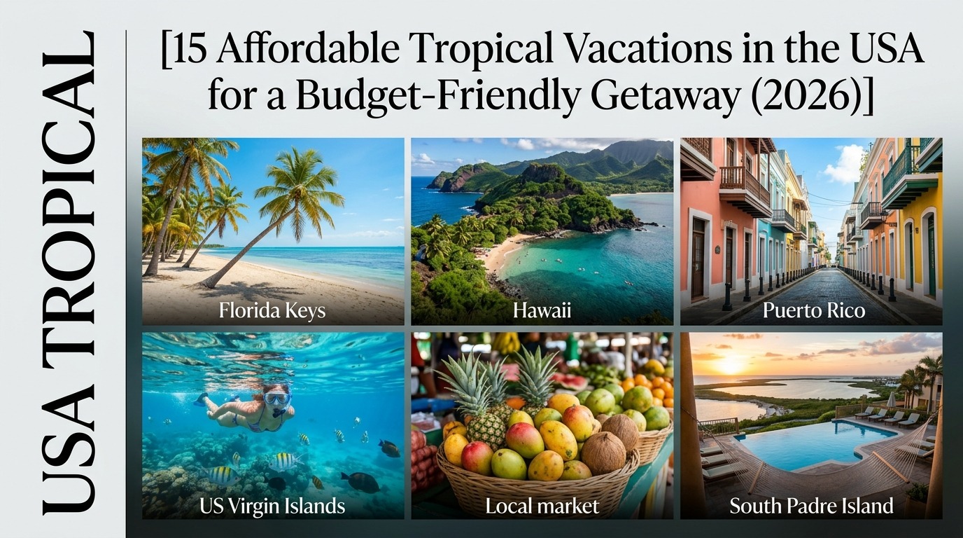 15 Affordable Tropical Vacations in the USA for a Budget-Friendly Getaway (2026)