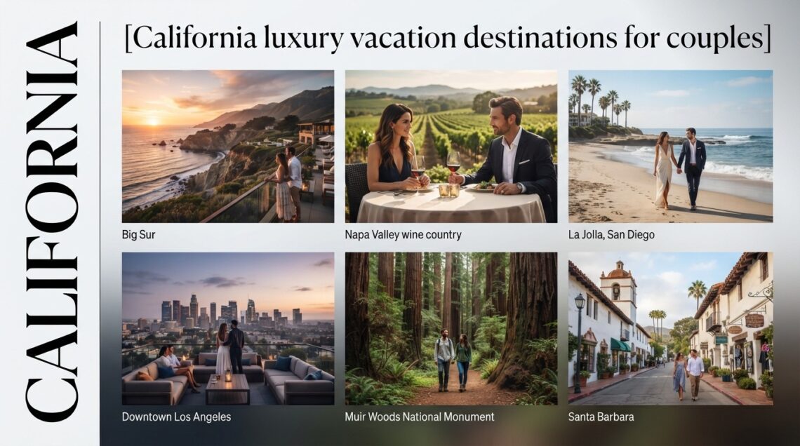 California Luxury Vacation Destinations for Couples: 15 Romantic Getaways to Book in 2026